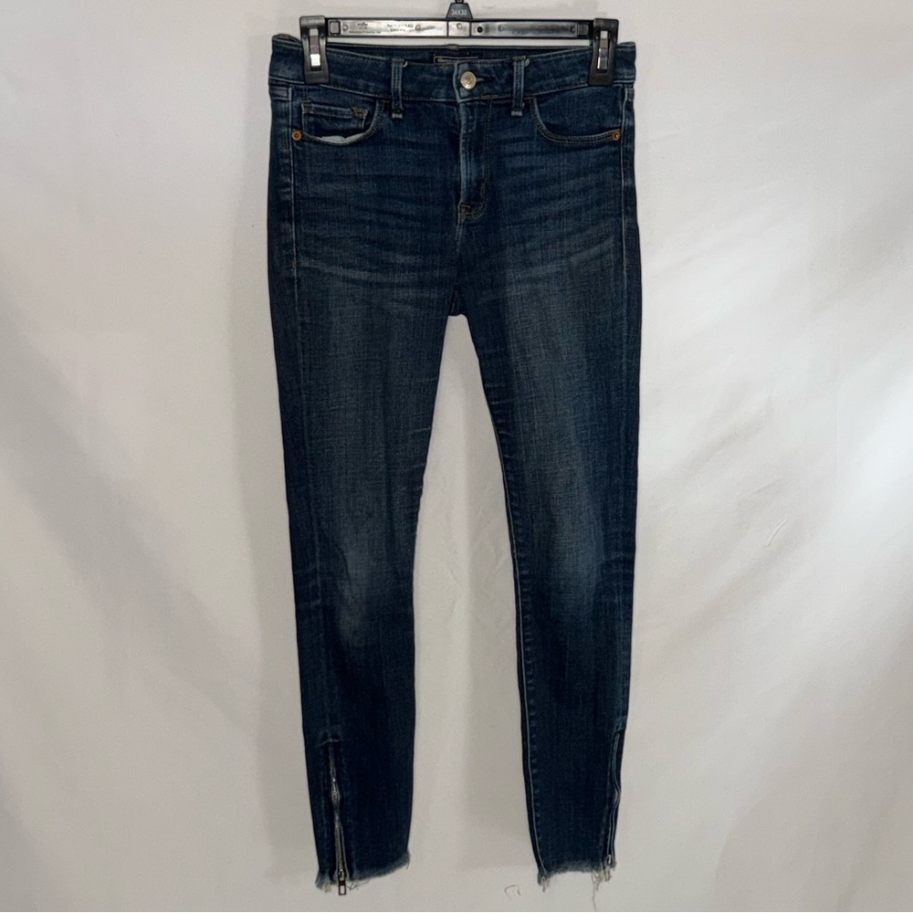 Abercrombie & Fitch Harper Low Rise Dark wash w/ Ankle Zippers | Size 25 | EUC